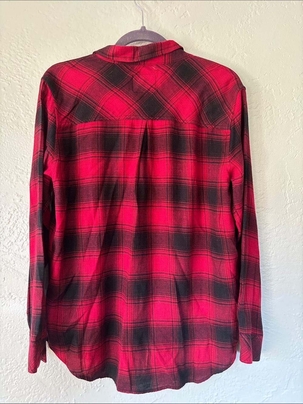 Rails Hunter Brick & Black Plaid Button Down Cotton Blend Shirt L - Picture 8 of 8